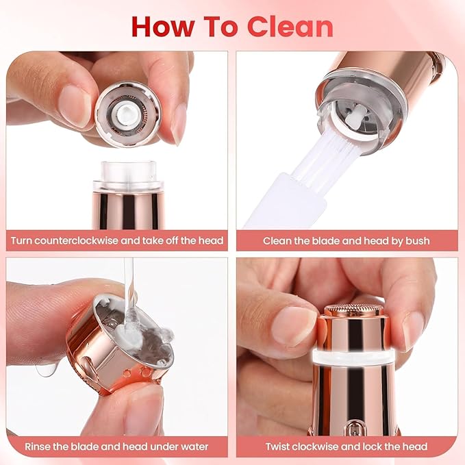【Generation 3】Facial Hair Remover Replacement Heads for Finishing Touch Flawless Facial Hair Remover, Replacement Blades for Finishing Touch Flawless Gen 3 Hair Removal, 4 Pack