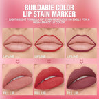 LANGMANNI 4Pcs Sculpting Matte Velvet Lip Liner Set,Smooth Creamy Texture,Waterproof And High Pigmented For Girls Daily Application Lip Makeup(9+10+11+12)