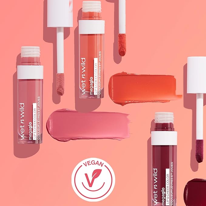 wet n wild Mega Glo Lip & Cheek Color, Creamy Coral Stain, Buildable Multi-Use Soft Matte Finish, Vegan & Cruelty-Free - Coral Dream