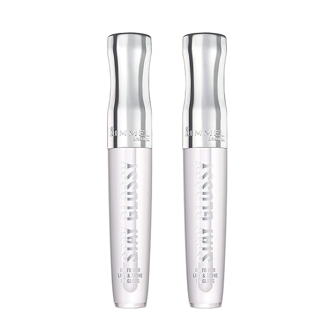 Rimmel Stay Glossy 6 Hour Lip Gloss, Seduce Me, 0.18 Fl Oz , 2 Count (Pack of 1)
