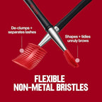 Revlon Lash & Brow Styling Tool, Dual Ended Eyelash Separator & Eyebrow Brush Spoolie, Works with Mascara & Brow Makeup, 1 count