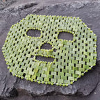 Jade Facial Mask,Natural Stone Jade Sleep Mask,Anti-Aging Jade Eye Mask Massage Tools for Puffy Eyes Dark Circles