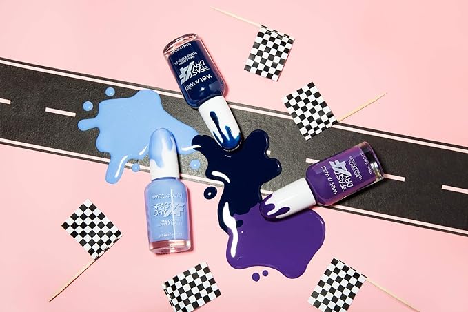 wet n wild Fast Dry AF Nail Polish Color, Purple Married Into Royalty | Quick Drying - 40 Seconds | Long Lasting - 5 Days, Shine (Pack of 2)