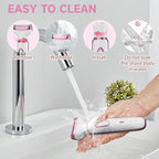 Women's Electric Razor Bikini Trimmer, 4-in-1 Cordless Shaver for Face, Legs, Underarms, Pubic Hair – Wet/Dry Use, Painless Hair Removal