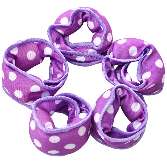 Bememo 40 Pieces Soft Curlers Hair Rollers Pillow Rollers for Hair Satin Sponge Curlers to Sleep in Overnight Heatless No Heat for Long Short Foam Rag Large Styling Tools(Purple)