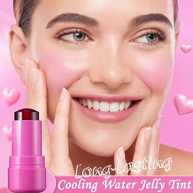 3 PCS Cooling Water Jelly Tint,Multi-Use Jelly Blush Cooling
