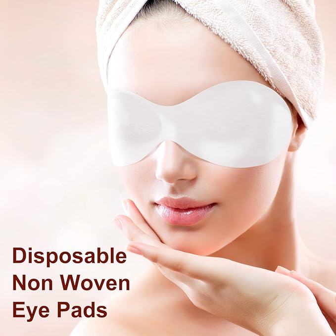 PAGOW 400 Sheets Disposable Non Woven Eye Care, Cotton Paper Facial Eye Pads Spa, DIY Clear Eye Mask Paper Beauty Sheets for Skincare Spa Wrap Moisture Retention
