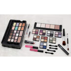 72pcs Makeup Gift Set Kit Train Case With Extendable Trays (eyeshadow, Blushes, Lipstick & More) - Vmk1504