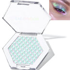 Mermaid Glitter Eyeshadow Palette, Multichrome Chameleon Cream Eye Shadow, Color Shifting White Eyeshadow Sparkling Holographic Shimmer Inner Corner Eye Brightener Highlighter Makeup