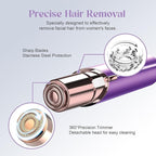 Battery Powered Facial Hair Remover for Women Lips, Chin, Neck, and Cheeks - Gentle and Pain with 2-pc Replacement Heads (Battery is not Included)