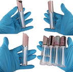 COSIDEA 15pcs Round Empty 5ml 0.17oz lip gloss tubes with wand and Gradient pink leather slope cap Lipgloss tube containers for lip oil packing