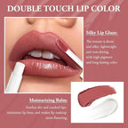 Double Head Lipstick & Moisturizing Lip Balm, 2-in-1 Moisturizing