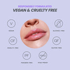 Wonderskin WONDER BLADING Top Gloss - Clear Glitter Lip Gloss, Hydrating and High Shine Finish Lip Makeup (Holographic)