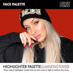 Makeup Highlighter Palette Trio (Starstruck) by Gerard Cosmetics | Vegan Powder Highlighter Makeup Palette with Three Luminous Shades | Cruelty Free and Made in the USA