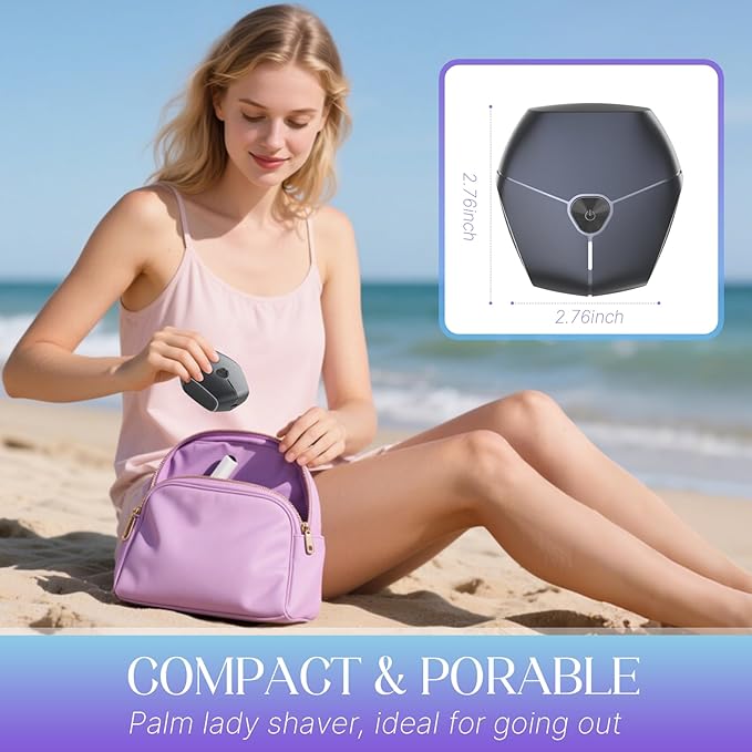 Electric Shavers for Women, Womens Electric Leg Shaver Cordless Painless Facial Hair Removal for Arms and Underarms Bikini Trimmer,Portable and Safe Wet and Dry Use Women Shaver (Iron Black)