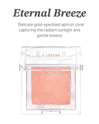 Glint Baked Blush (Eternal Breeze, 0.08oz) - Long-Lasting, All-Day Face Blush Powder for a Natural Look. Korean Skin Care, Korean Makeup. Blendable Color for Eyes, Cheeks & Body.