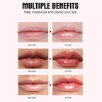 6pcs Lip Plumping Booster Gloss Set, High Shine Glossy & Pearl Effect, 6 Colors Hydrating Liquid Lipstick Set, Infused with Hot Chili Extract for Plumper Looking Lips