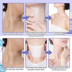 Neck Firming Cream and Neck Mask Set,Non-greasy Tighten Face Cream Skincare Moisturizer, 10 Pieces Deep Moisturizing Masks for Tightening, All Skin Type, 11 Pack