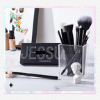 Jessup Makeup Brush Set 10pcs Black Make up Brushes Set Professional with Natural Synthetic Hair for Foundation Blending Blush Concealer Eyeshadow Eyebrow Eyeliner, T323