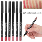 6pcs Lip Liner, Professional Waterproof Matte Long Lasting Long
