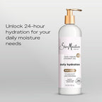 SheaMoisture Daily Hydration Body Lotion with 100% Virgin Coconut Oil, Shea Butter, Coconut Milk and Pro-Ceramides, Quickly Nourish & Soften Skin, 24H Moisturizing 16 oz
