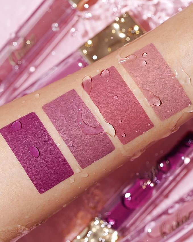 Oulac Matte Liquid Purple Lipstick for Women, Dark Violet Long Lasting Lipstick, Waterproof Lip Stain, No Transfer, Creamy High Pigmented Formula with Vitamin E, Vegan & Cruelty-Free M15