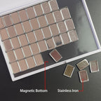 FCLUB 100Pack Empty Eyeshadow Metal Pans Cosmetic Eyeshadow Blush Lipstick Organizer for Makeup Pressed Powders (0.8 inch) Tiny and Shallow