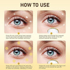 Retinol Eye Cream for Dark Circles Puffiness, Under Eye Cream Anti Aging Eye Cream Reduce Wrinkles & Fine Lines, 5% Caffeine Eye Cream with Eye Massage Wand, Perfect Gifts