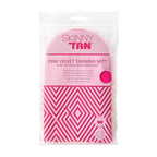 Skinny Tan Pink Velvet Tanning Mitt - Velvety Soft Luxe Texture - Waterproof Lining to Keep Hands Stain Free - Smooth for Flawless Finish - Long-Lasting and Machine Washable - 1 pc Applicator