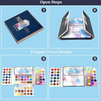 82 Vibrant Shades Makeup Palette - Matte, Shimmers, Glitters, Blush, Highlighter, Contour - Highly Pigmented Beauty Kit for Eye and Face - Perfect for Creating Bold and Unique Looks