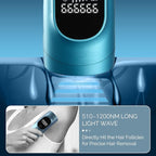 Laser Hair Removal for Women and Men - Permanent Painless Ice Cooling IPL Device Remover Machine with Shaver, Goggles, 999,999 Flashes for Body and Face, Corded