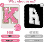 Initial letter patch makeup bag,