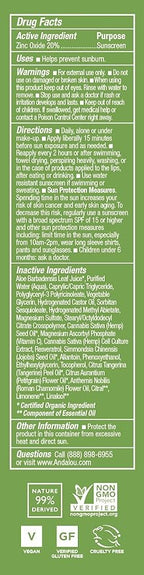 Andalou Naturals Face Sunscreen, CannaCell Sun Buddy SPF 2.7 Fl Oz