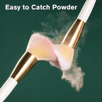 Makeup Brushes Set 10Pcs Professional Kabuki Foundation Eyeshadow Blush Blending Lip Full Face Cosmetic Kit W/Makeup Brush Set with Holder