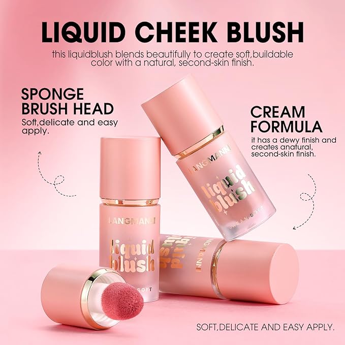 Jolilab Liquid Blush - High Pigment, Long - Lasting, Buildable Color for a Natural Glow（03#）