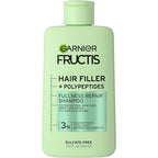 Garnier Fructis Hair Filler Fullness Repair Shampoo, Volumizing Shampoo with Polypeptides and Hair Repair Complex for Thin, Weak Split Ends, 10.1 Fl Oz
