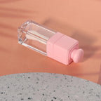 COSIDEA 18PCS Empty 8ML Square clear Lip Gloss Tube Silver big doe foot wand lipgloss tubes for Lip oil tint bottles container… (Pink)