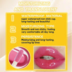 Super Lustrous Lip Oil, Non-Sticky, Hydrating, Hypoallergenic, Waterproof, High Shine Finish (03# Honey Nude)