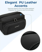 BAGSMART Toiletry Bag for Men, Wide Opening Travel Bag for Toiletries, Dopp Kit Water Resistant Shaving Hygiene Bag for Bathroom Shower, Toiletries Accessories,Travel Essentials-Black