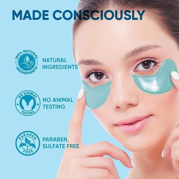 Under Eye Patches for Anti-Aging: 30 Pairs Retinol Collagen Gel Eye Pads - Reduces Wrinkles, Dark Circles, Eye Bags & Puffiness, Fine Lines Smoothing Treatment & Hydrating Eye Mask for Women