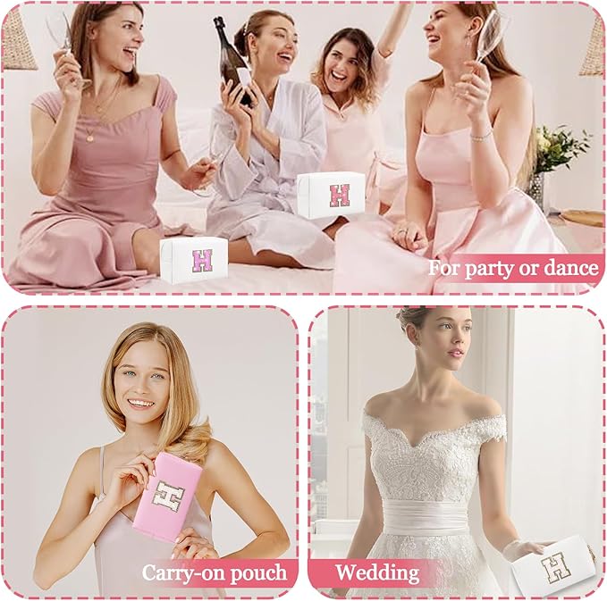 Personalized initial letter makeup bag,