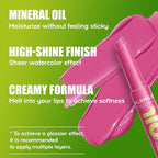 3 Colors Slick Click Lip Balm Set Hydrating Jelly Lipstick Tinted Lip Stain Lip Gloss, Moisturizing, Lightweight, Buildable, Pigmented Vegan Lip Balm, Glossy Lip Makeup for Girls (A)