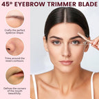 Eyebrow Razor-Face Razors for Women-Dermaplaning Tool for Face Exfoliation & Peach Fuzz with 12 Refill Blades-Facial Dermaplane Razors Shaver-Rose Gold