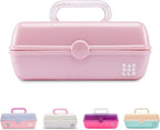 Caboodles Pretty in Petite Makeup Box, Hard Plastic Organizer Box, 2 Swivel Trays, Fashion Mirror, Secure Latch for Safe Travel