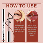 3 Colors Peel Off Lip Liner Lip Stain Tattoo Set, Removable Lip Liner Pencil Matte Finish Waterproof Transfer-proof Peel Off Lip Stick Highly Pigmented Color Lip Makeup