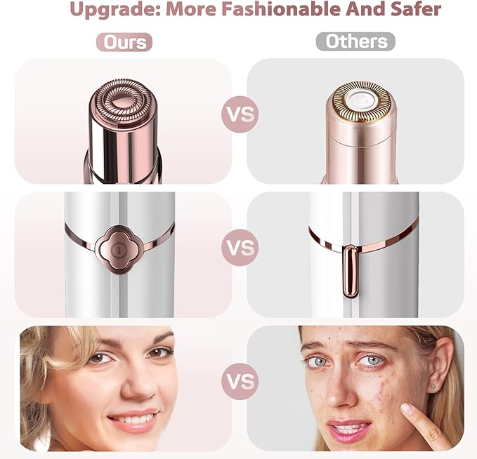 Facial Hair Remover, Upper Lip Hair Removal for Women, Electric Face Razor/Shaver, Gurelax Hair Removal Device, with a Storage Bag