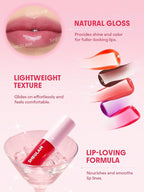 SHEGLAM Jelly Wow Tinted Lip Oil Plumping Lip Gloss Natural -Pinky Swear