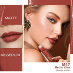 Oulac Matte Liquid Red Lipstick, Orange Tone, Long Lasting, Waterproof, No Transfer, Creamy High Pigmented Formula with Vitamin E, Vegan & Cruelty-Free