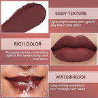 Dark Brown Matte Lip Liner Pencil - Crayon Matte Lipstick Pencil, No Transfer, Smudgeproof & Waterproof, Sharpenable Lip Crayon for Women, Velvet Long-Lasting Lip Color 01#