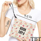 Book nerd gifts makeup bag